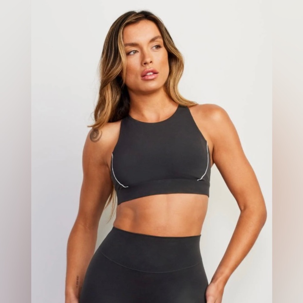 Stori  endurance sports bra onyx (black) & white size 4